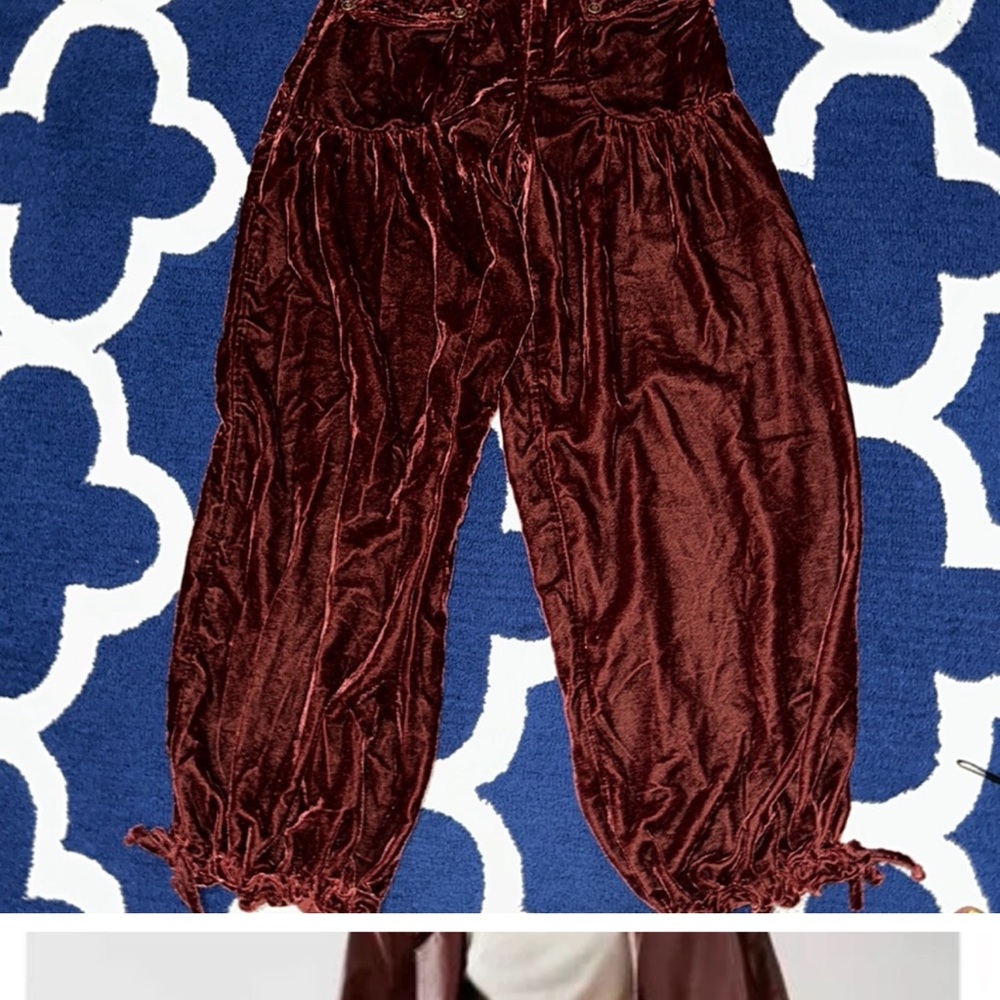 NWOT Free People Lotus Velvet Relaxed Straight Leg Pants - Picture 11 of 15